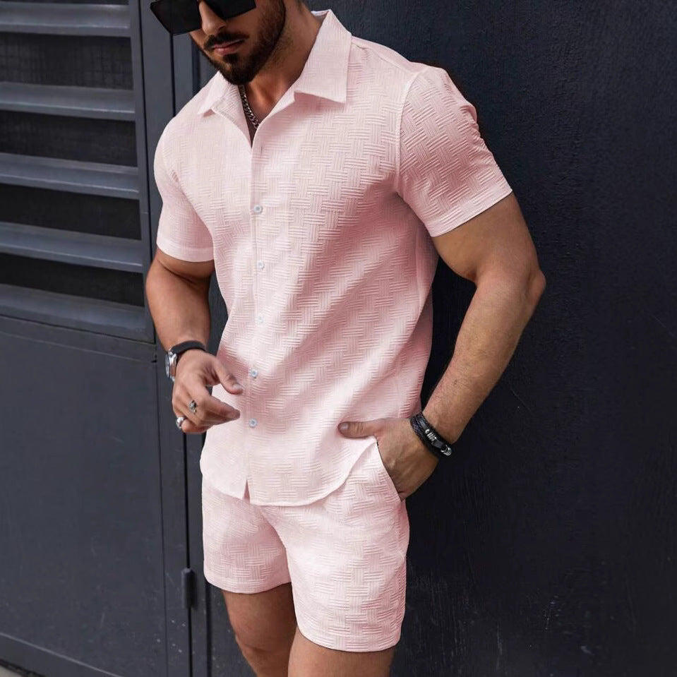 Leisure Casual Short Sleeve Shirt and Shorts