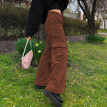 Women Big Pockets Cargo Pants Y2K Retro Style