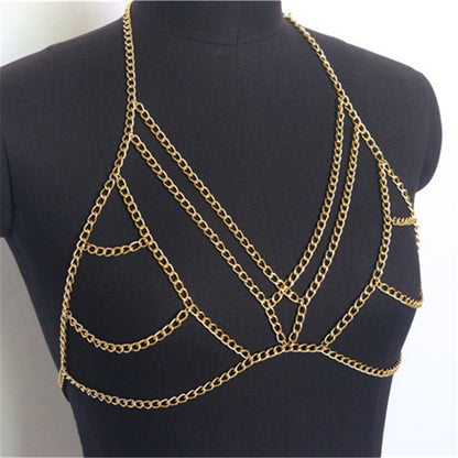 Hollow Metal Chain Body Chain Vest