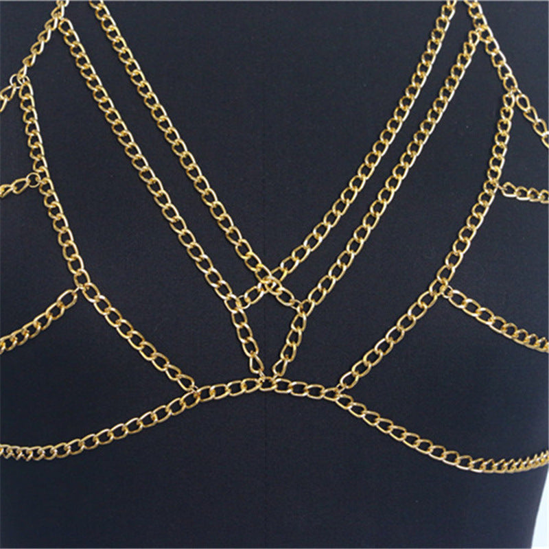 Hollow Metal Chain Body Chain Vest