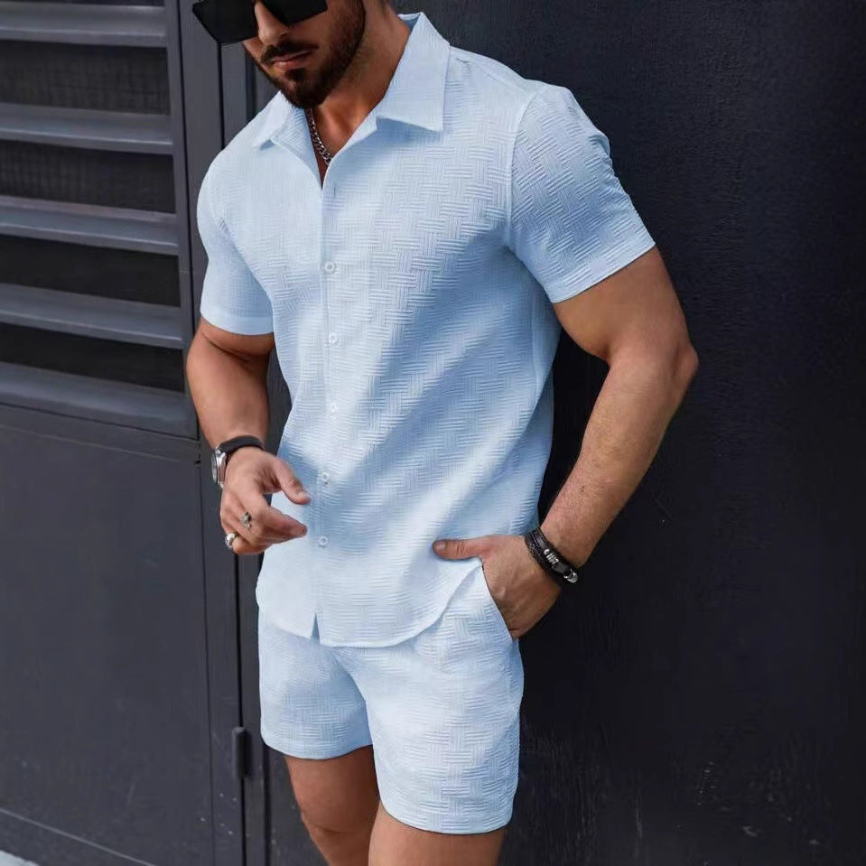 Leisure Casual Short Sleeve Shirt and Shorts