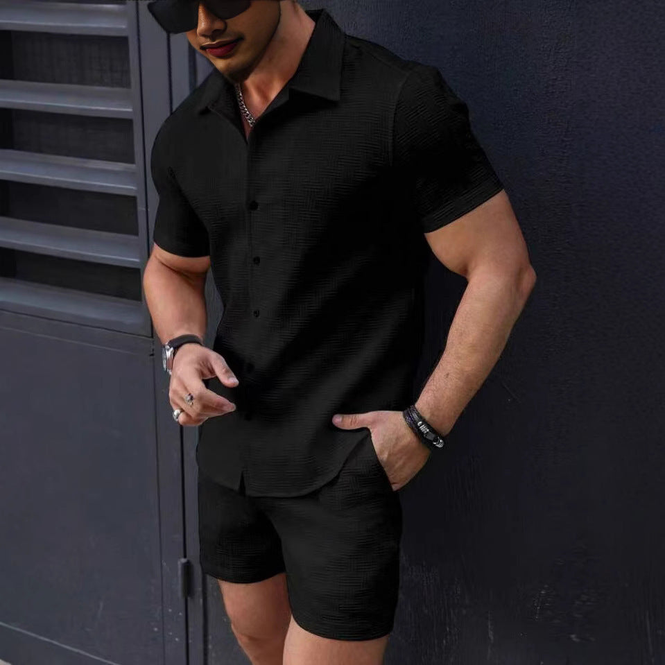 Leisure Casual Short Sleeve Shirt and Shorts