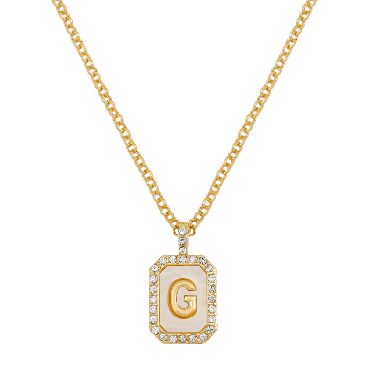 English Letter Fashion Commuter Diamond Necklace