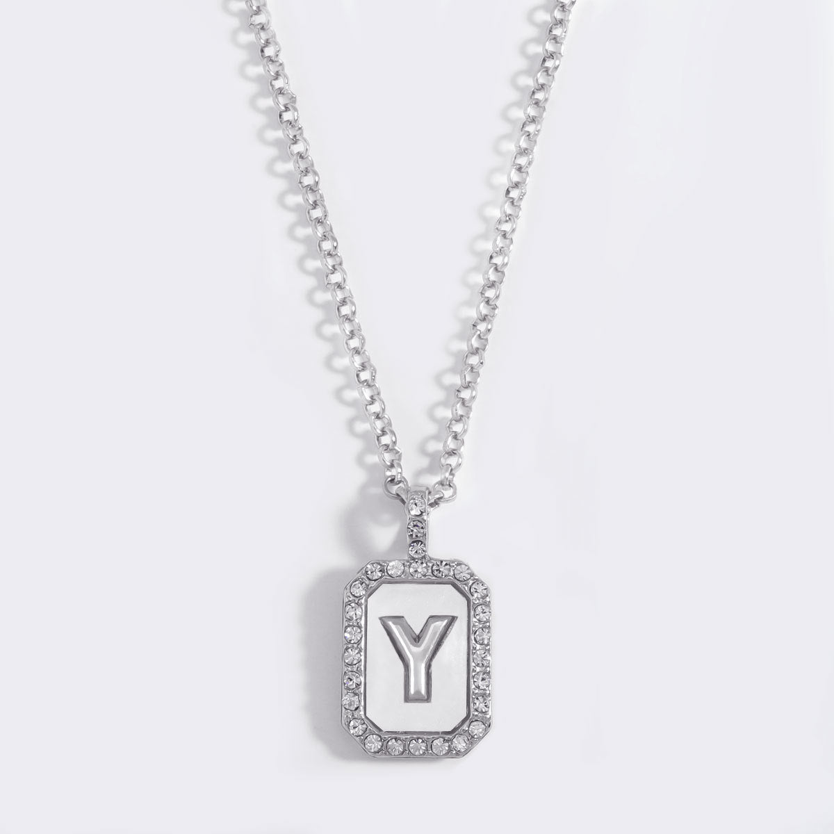 English Letter Fashion Commuter Diamond Necklace