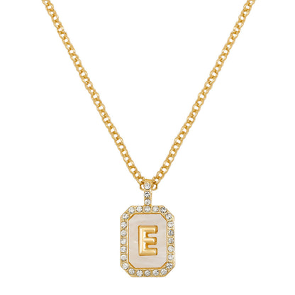 English Letter Fashion Commuter Diamond Necklace