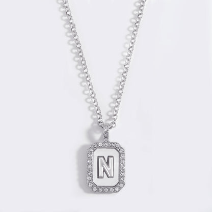 English Letter Fashion Commuter Diamond Necklace