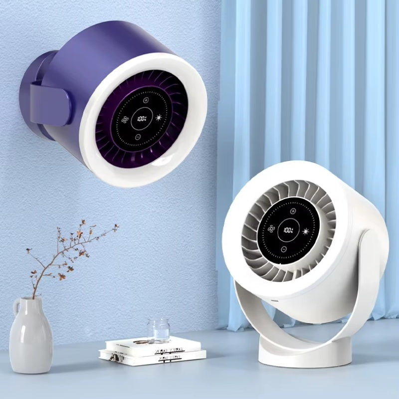 Desktop Adjustable Fan Light Rechargeable Wall Mount