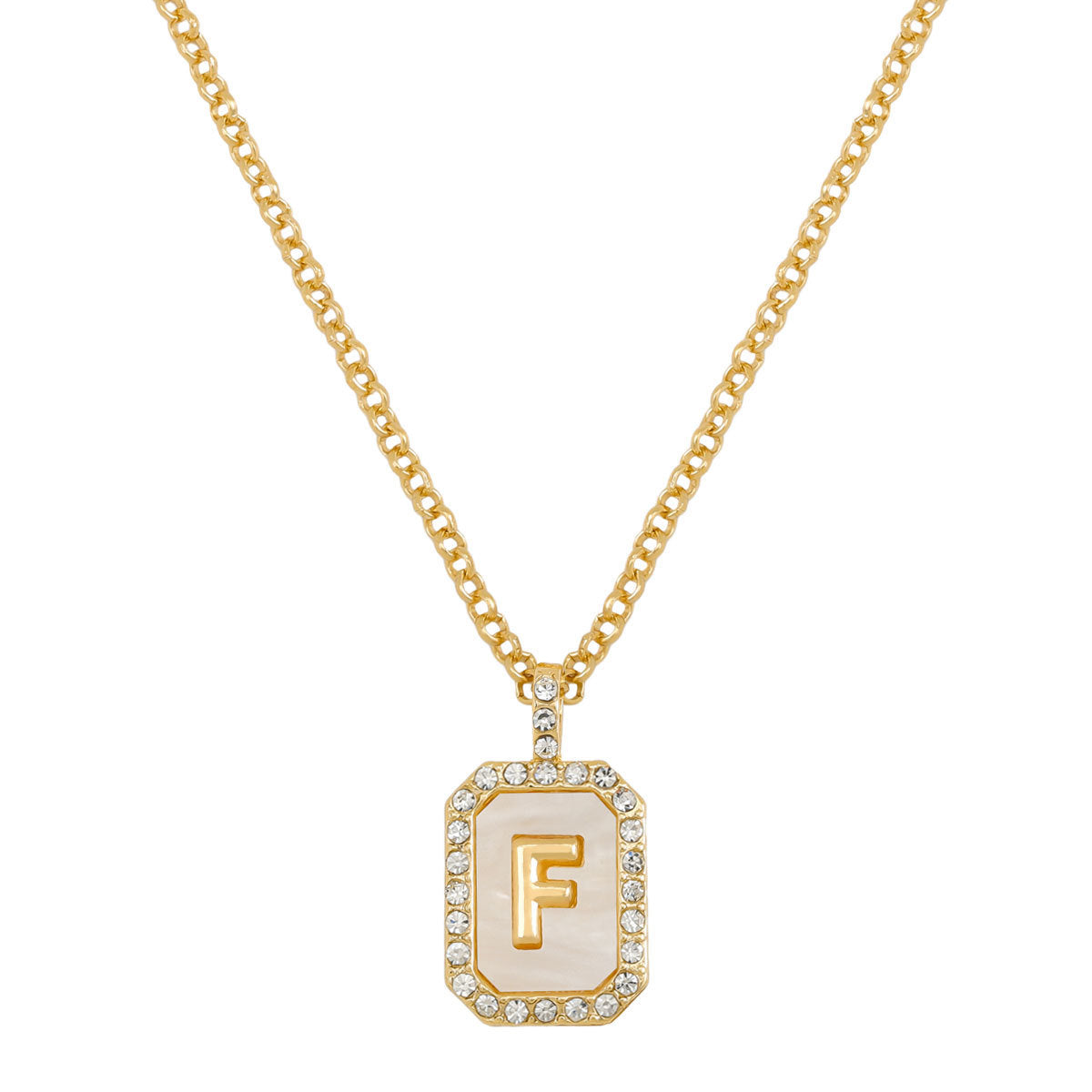 English Letter Fashion Commuter Diamond Necklace