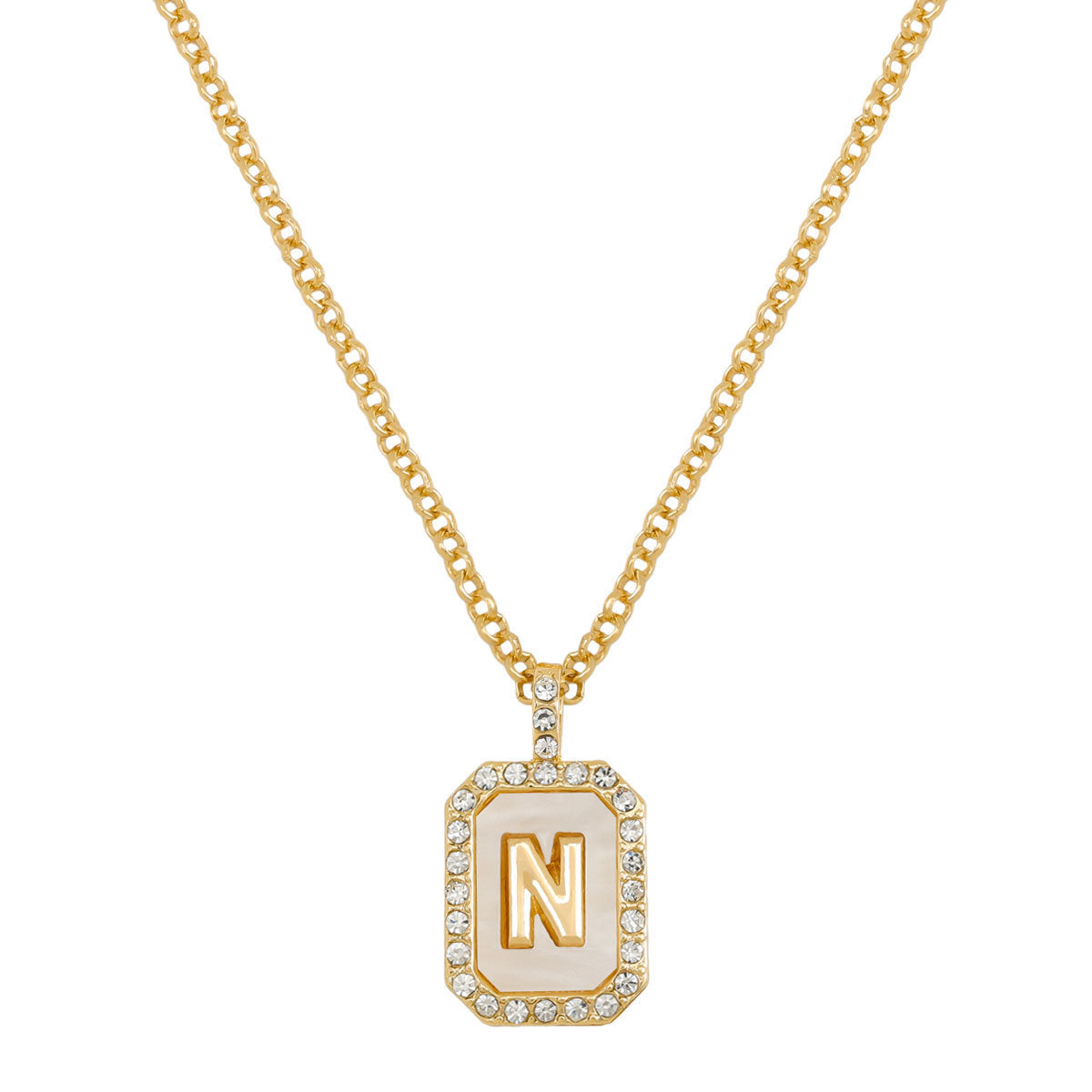 English Letter Fashion Commuter Diamond Necklace