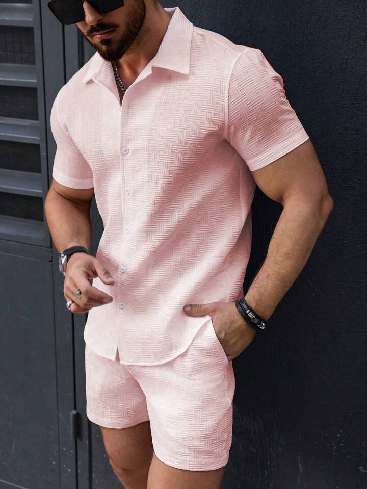 Leisure Casual Short Sleeve Shirt and Shorts