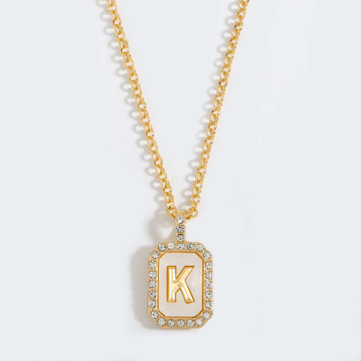 English Letter Fashion Commuter Diamond Necklace