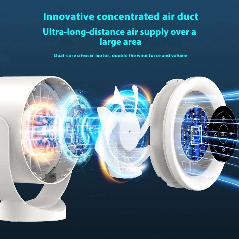 Desktop Adjustable Fan Light Rechargeable Wall Mount