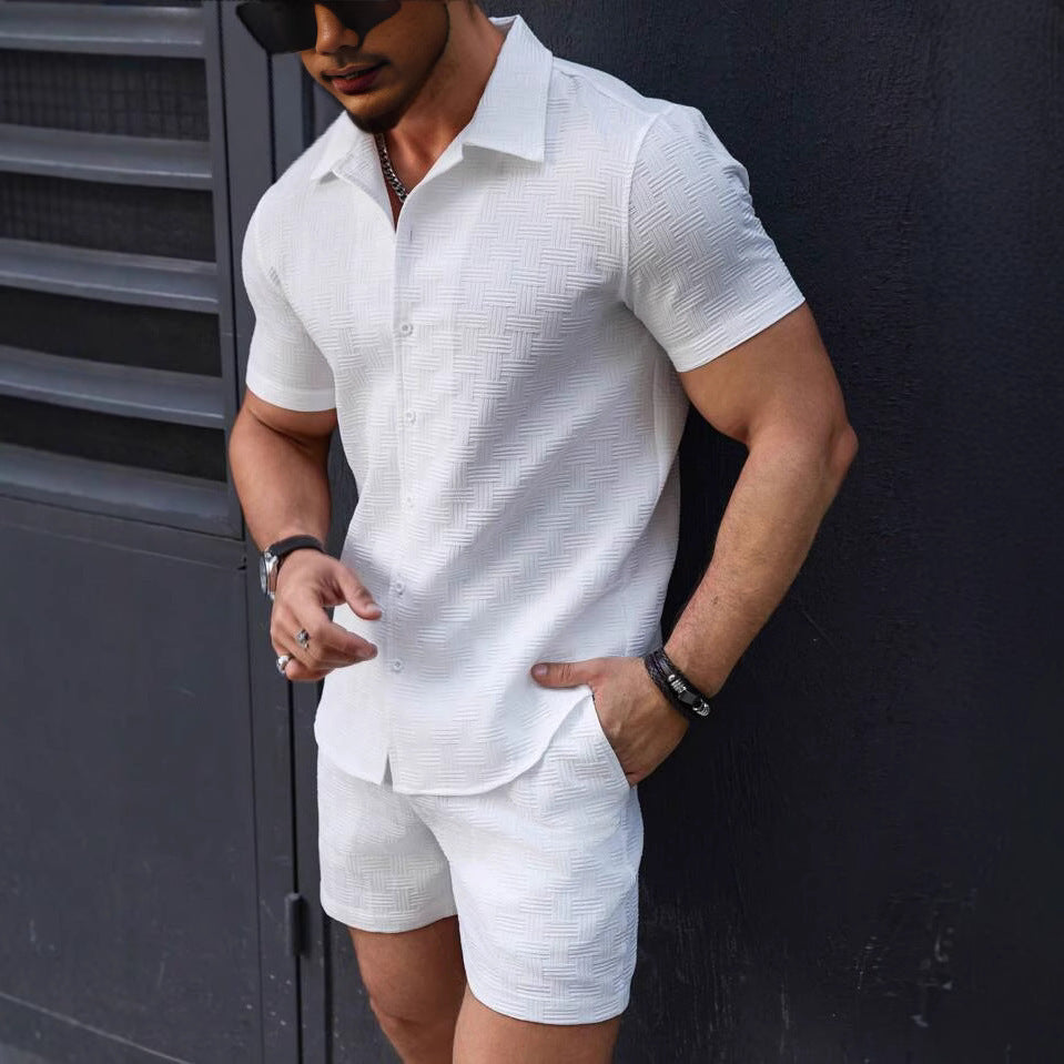 Leisure Casual Short Sleeve Shirt and Shorts