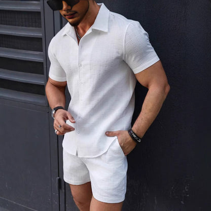 Leisure Casual Short Sleeve Shirt and Shorts