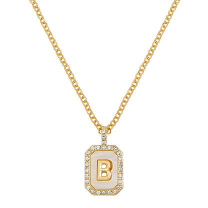 English Letter Fashion Commuter Diamond Necklace