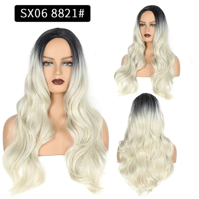 Wavy Middle Part Wigs