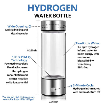 Fiudiry Hydrogen Water Generator Bottle