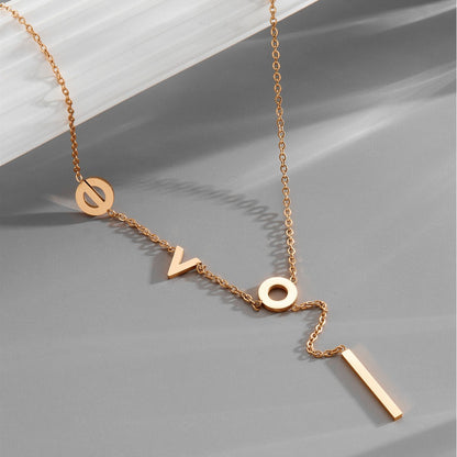 Titanium Steel Letter Fashion Personalized Necklace