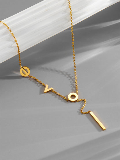 Titanium Steel Letter Fashion Personalized Necklace