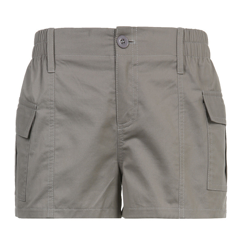 Leisure Cargo Woven Pants Elastic Waist