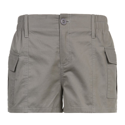 Leisure Cargo Woven Pants Elastic Waist