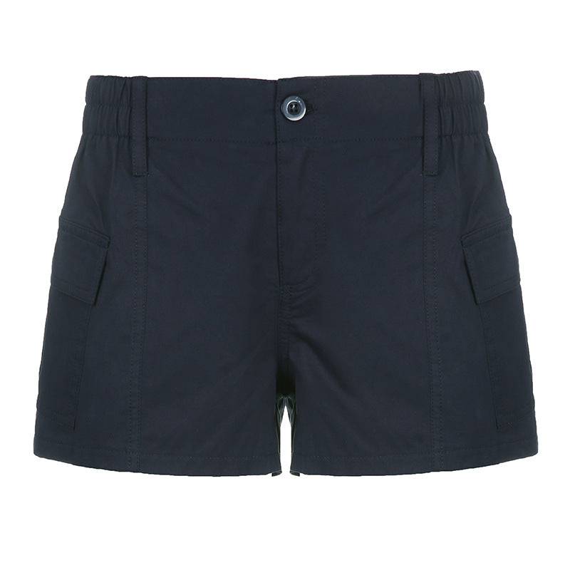 Leisure Cargo Woven Pants Elastic Waist
