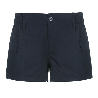 Leisure Cargo Woven Pants Elastic Waist