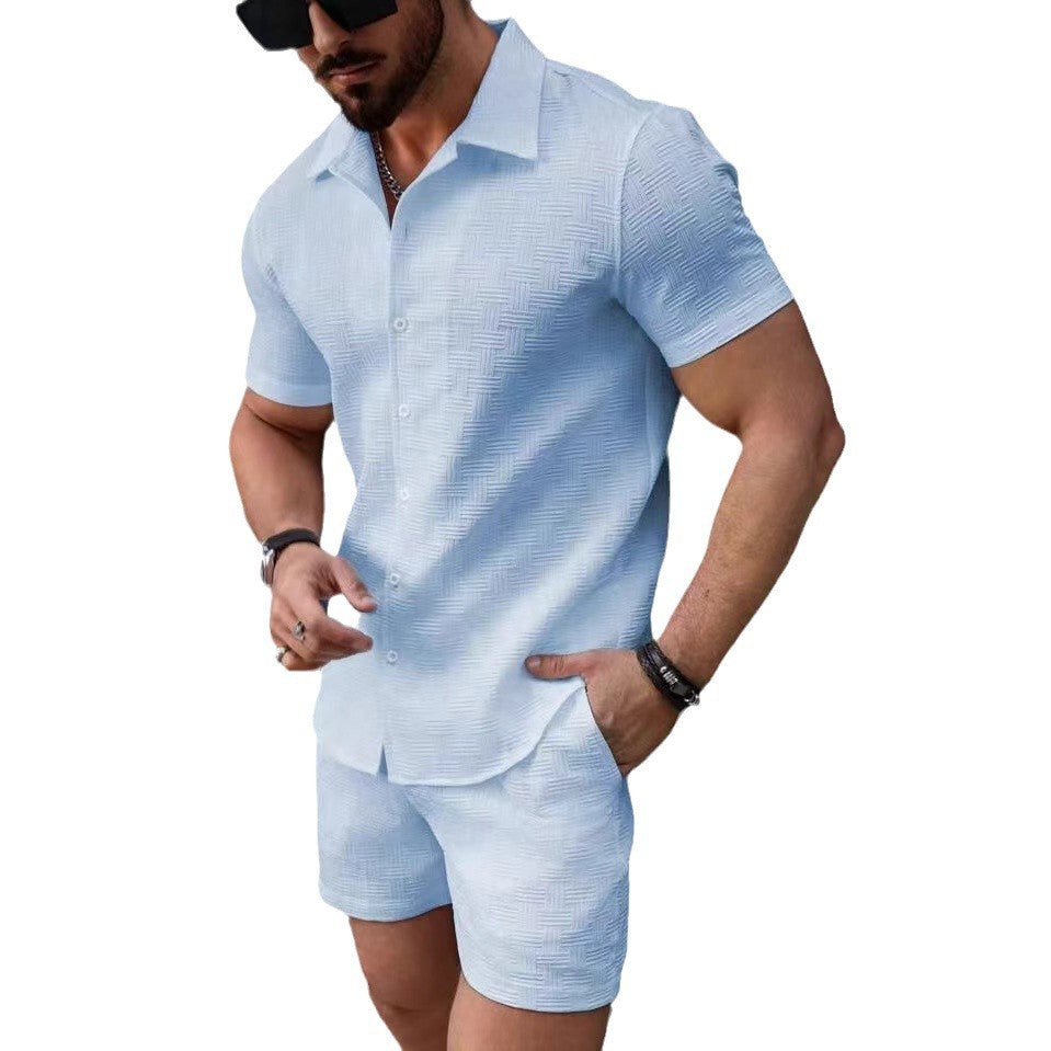 Leisure Casual Short Sleeve Shirt and Shorts