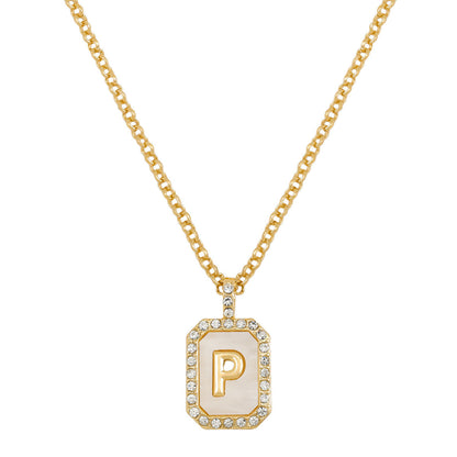 English Letter Fashion Commuter Diamond Necklace