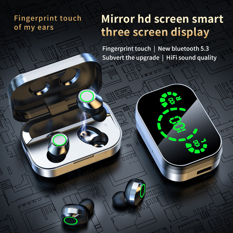 YD03 Wireless Bluetooth Smart Digital Display EARPHONES