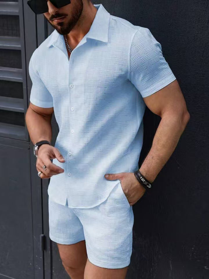 Leisure Casual Short Sleeve Shirt and Shorts
