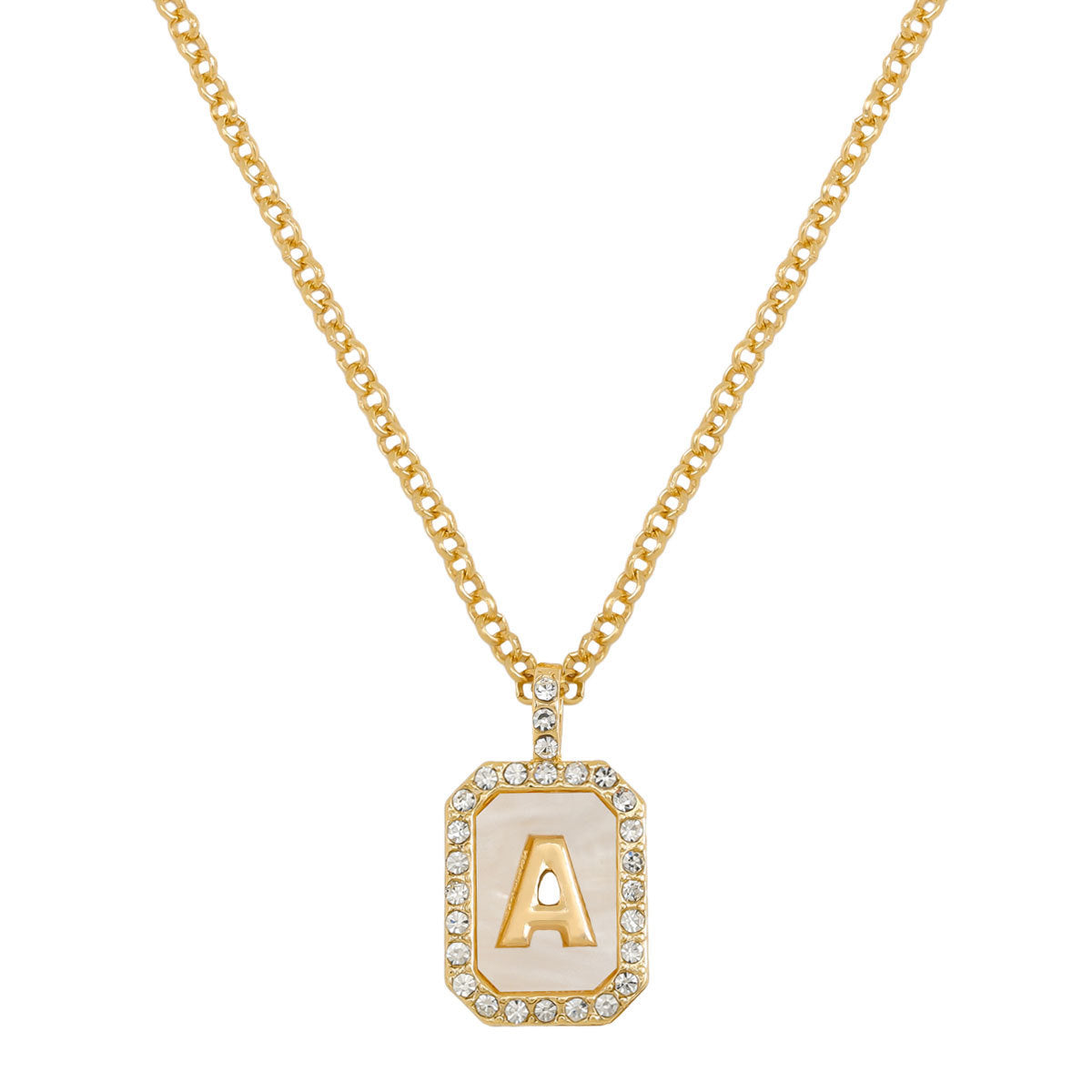 English Letter Fashion Commuter Diamond Necklace